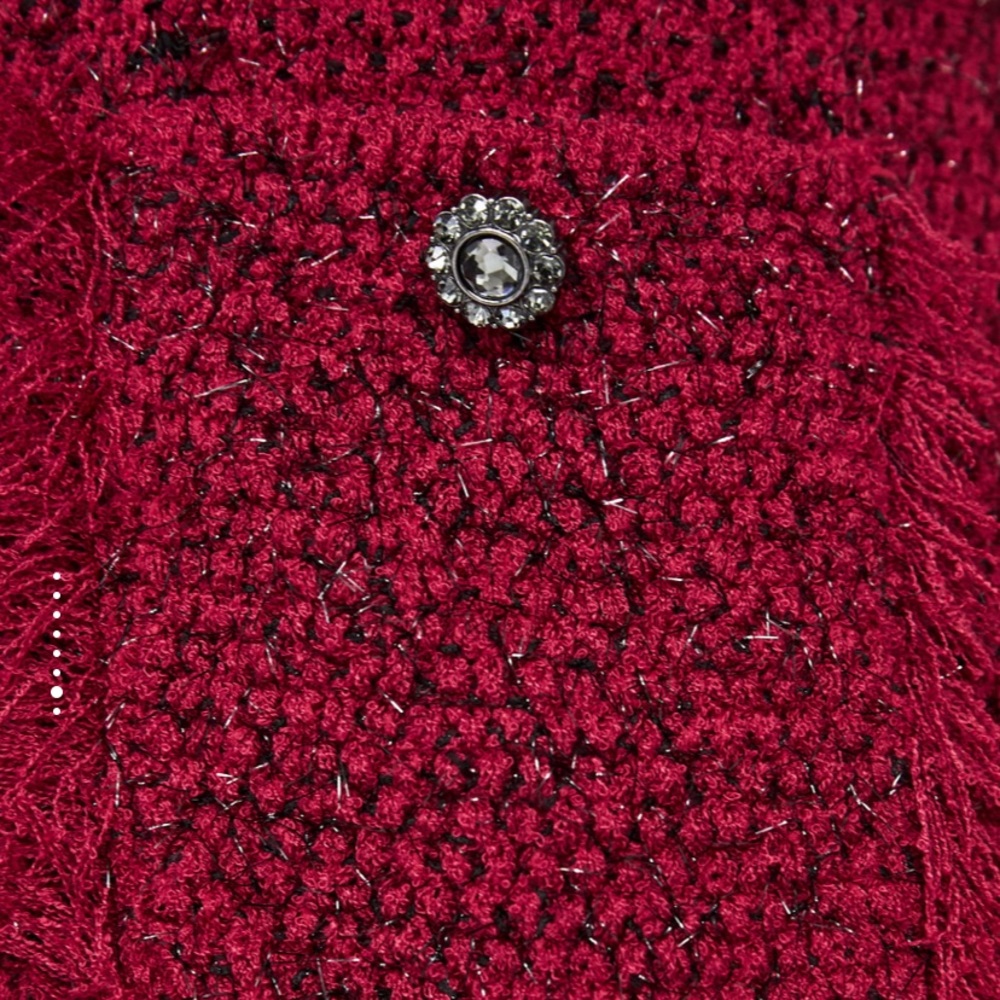 GORGEOUS ZARA NWT Frayed Hem Tweed Like Cardigan - Picture 7 of 8